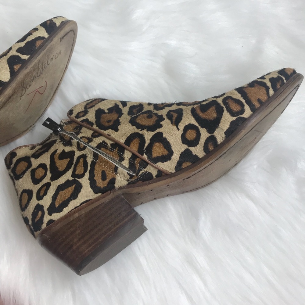Sam Edelman Petty Ankle Boot In Leopard - Picture 7 of 8
